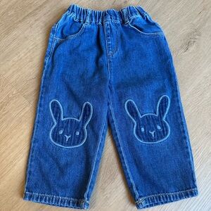 Zara Blue Kids Jeans with Bunny Design